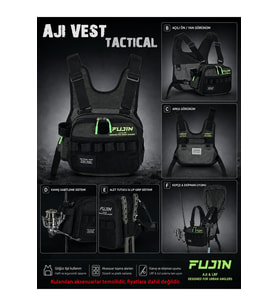 Fujin Aji Vest Tactical Khaki Balıkçı Çantası