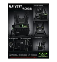 Fujin Aji Vest Tactical Khaki Balıkçı Çantası