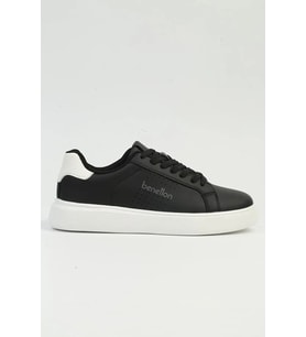 United Colors Of Benetton Siyah Beyaz Unisex Sneaker BNI-10266 G