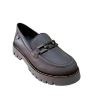 Mammamia D25ka-3235 Kadın Hakiki Deri Tokalı Loafer Günlük Casual Ayakkabı (Vizon)