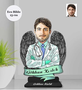 Kişiye Özel Doktor Erkek Ahşap Eco Biblo -6