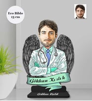 Kişiye Özel Doktor Erkek Ahşap Eco Biblo -6