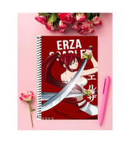 Erza Scarlet Anime Defter 1 Adet Özel Tasarım A4 Boyutu 21*29 Cm Telli Kareli defter