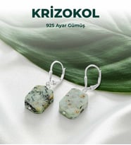 Luxtone Sertifikalı Krizokol 925 Ayar Gümüş Küpe Kadın TakıLX1040KP