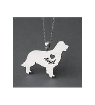 Isimli Köpekli Gümüş Kolye