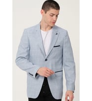 C9058 DEWBERRY ERKEK CEKET-MAVİ
