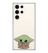 Samsung Galaxy S23 ULTRA Uyumlu Baby Yoda Tasarımlı Şeffaf Telefon Kılıfı