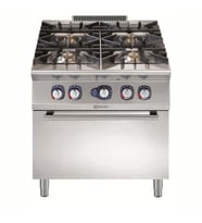 Electrolux Professional E9GCGH4CGL 4 Ocaklı (6kw) Gaz.kuzine,fırınlı-800mm ,391004