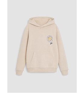 LC WAIKIKI Bej Kapüşonlu Baskılı Erkek Çocuk Sweatshirt