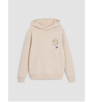 LC WAIKIKI Bej Kapüşonlu Baskılı Erkek Çocuk Sweatshirt