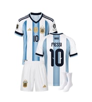 Messi Arjantin 2026 Dünya Kupası 3'lü Çocuk Futbol Forma Seti ( Forma,şort ve çorap )