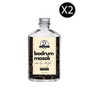 Deluxe Seri Bodrum Masalı Kolonyası Parfümlü Beyaz Şakayık Çiçeği Kokulu Kolonya 200 ml X 2 Cam Şişe