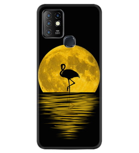 INFINIX Hot 8 9 10 11S Hot 10 Play 10T Kılıf Desemli Silikon Ay ve Flamingo 1775