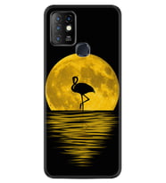 INFINIX Hot 8 9 10 11S Hot 10 Play 10T Kılıf Desemli Silikon Ay ve Flamingo 1775