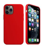 Apple iPhone 11 Pro Max İçi Kadife Silikon Kılıf Kırmızı