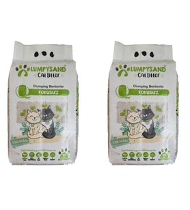 Lumpysand Kokusuz Ince Grey White Kedi Kumu 10 Lt X 2 Adet