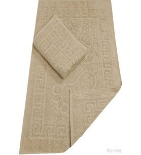 2 Li Banyo Ayak Havlusu %100 Pamuk 50X70 Cm Menesch Kahve (Çok Renkli)