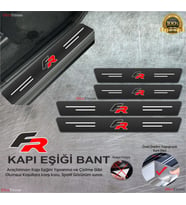 Seat Fr  Logolu Karbon Kapı Eşiği Koruyucu Suni Deri 4'lü Set