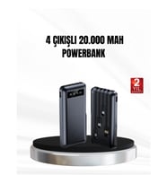 Mey İthalat® Powerbank 20000 mAh LED Fenerli ve Çoklu Güvenlik Korumasına Sahip
