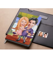 Bk Gift Kişiye Özel Sevgililer Karikatürlü Beyaz Defter-3 , Arkadaşa Hediye , Sevgiliye Hediye