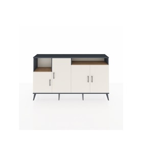 Arges Konsol 5 Raflı 4 Kapaklı 176x30x99 Antrasit-Aytaşı/Çam