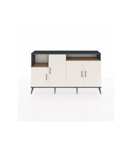Arges Konsol 5 Raflı 4 Kapaklı 176x30x99 Antrasit-Aytaşı/Çam