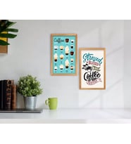 BK Home Coffee Tasarımlı Dekoratif 2'li Retro Ahşap Tablo-9