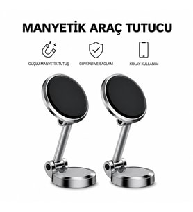 Yüksek Kaliteli Taşınabilir Metal Manyetik Araç Montaj Araç Telefonu Tutucu