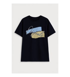 Kadın %100 Pamuk Bisiklet Yaka Baskılı T-shirt