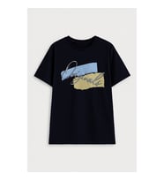 Kadın %100 Pamuk Bisiklet Yaka Baskılı T-shirt