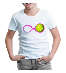 Tenis - Love Beyaz Çocuk Tshirt