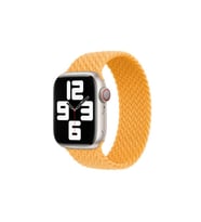 Apple Watch Ultra 49mm Uyumlu Kordon Hasır Örgü Esnek KRD-32 XSmall Strap Kayış (Sarı)