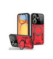 Xiaomi Redmi 13c Kılıf Joy Lens Standlı Kapak - Kırmızı
