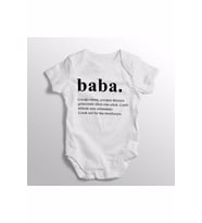 Baba Kelime Anlamı Yazılı Baskılı Bebek Zıbını