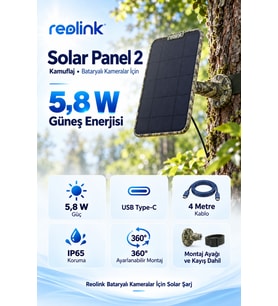 Solar Panel 2 Kamuflaj Desenli Güneş Paneli - 6W Yüksek Verimli Şarj