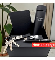 Hemen Kargo Kişiye Özel Lüks Erkek Kadın Hediye Seti - Dereceli Termos, İmza Kalemi, Usb Bellek, Anahtarlık, Defter Premium Hediye seti