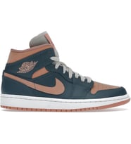 Air Jordan 1 Mid Dark Teal Green BQ6472-308 Kadın Spor Ayakkabı