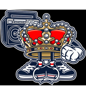 Kral Sticker 10x10 cmRenkli Sticker