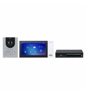 Dahua KTP01-S2(S) 7"inç Ekran 2mp IP Villa Kiti İç ve Dış Ünite Cat6 Kablo İle Çalışır (Siyah)