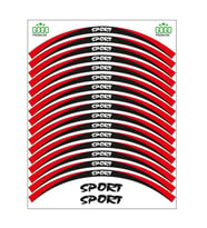 Kırmızı Siyah Sport Reflektörlü 1 Set Jant Şeridi