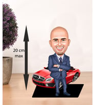 KİŞİYE ÖZEL KARİKATÜR spor mercedesli adam BİBLOSU