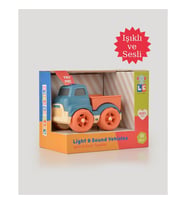 Let's Be Child Sesli ve Işıklı Minik Pikap 31016 Lacivert - Turuncu Kasalı, Çocuklar İçin Oyuncak Pikap