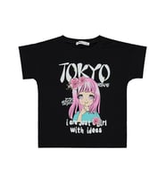 Civil Girls Tokyo Baskılı 2-5 Yaş Tişört - Siyah