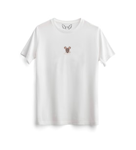  Animal Fare Dijital Baskılı Çocuk Beyaz Tshirt
