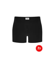 Erkek Modal Düğmeli Boxer 3'lü Paket - Siyah