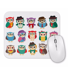 Gozlüklü Baykuşlar Mouse Pad