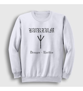 Presmono Unisex Beyaz Draugen Burzum Sweatshirt 23733tt (Beyaz)