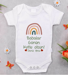 BK Kids İsimli Babalar Günü Tasarımlı Bebek Body Zıbın - Model 2