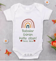 BK Kids İsimli Babalar Günü Tasarımlı Bebek Body Zıbın - Model 2