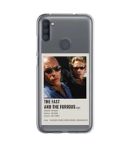 Samsung Galaxy M21 Uyumlu Hızlı ve Öfkeli Minimalist Poster Desenli Şeffaf Telefon Kılıfı